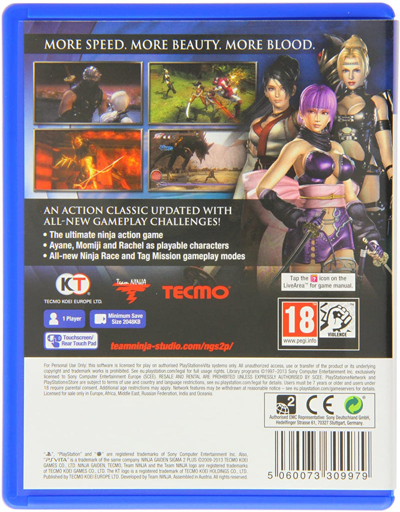 NINJA GAIDEN SIGMA 2 PLUS PS VITA (versione inglese ) (4637458497590)