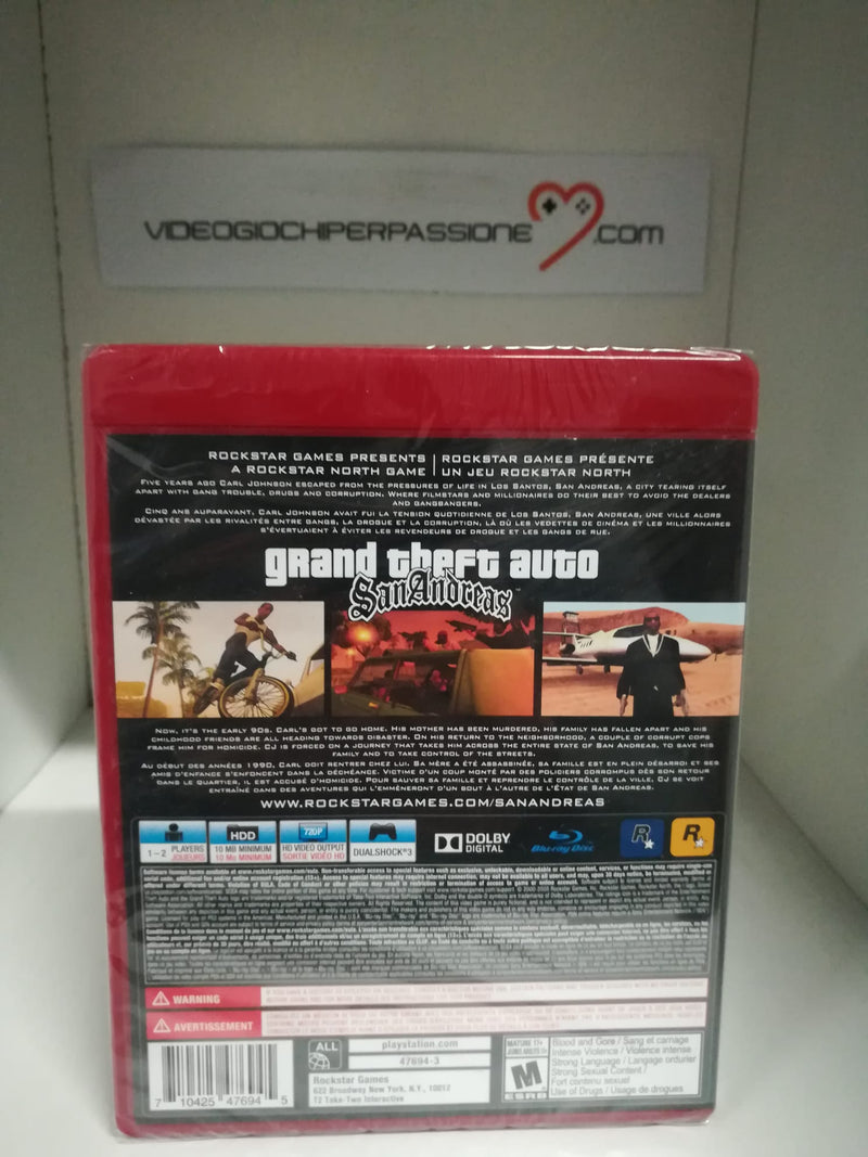 GTA SAN ANDREAS PS3 (versione americana) (6683055325238)