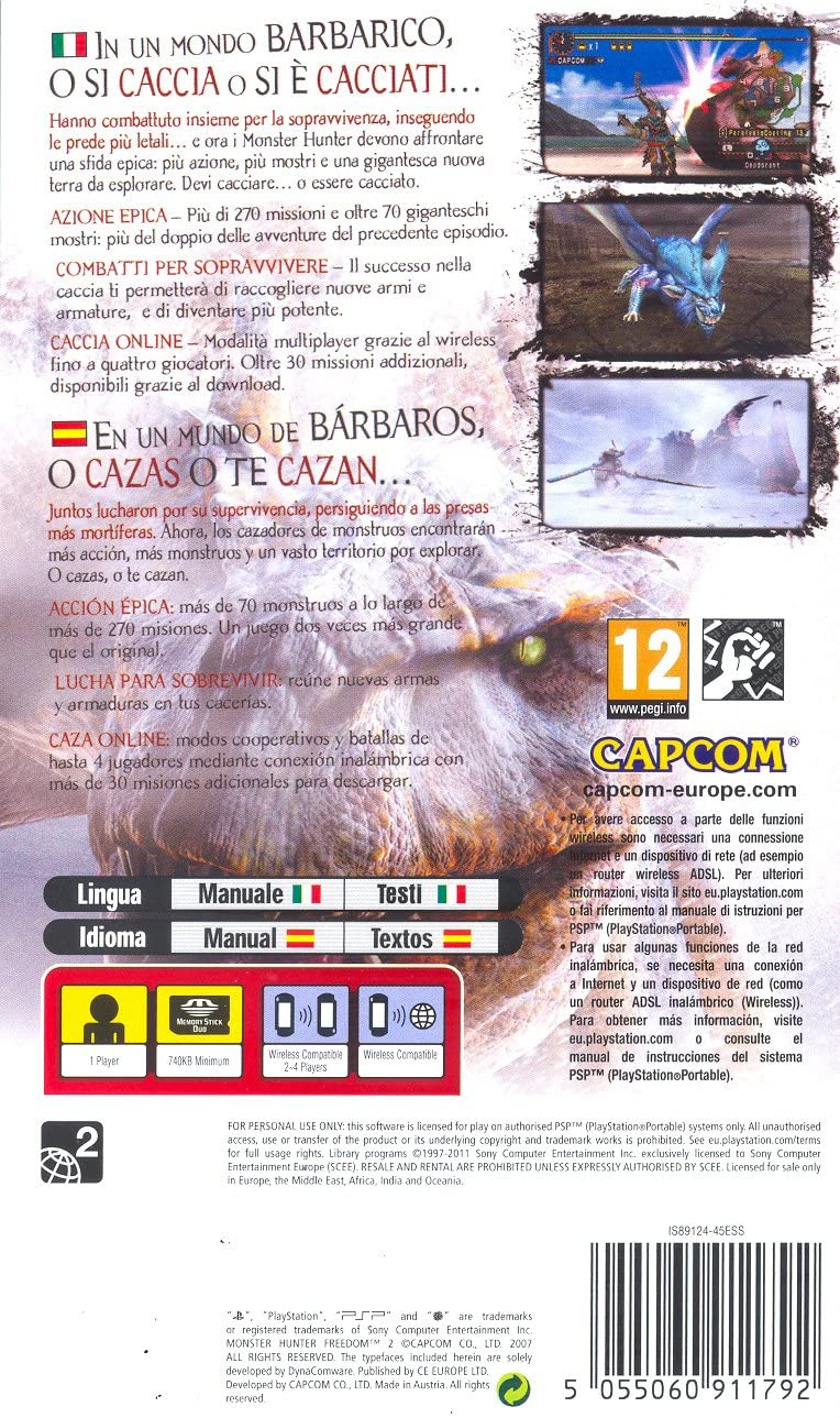 MONSTER HANTER FREEDOM 2 PSP (versione italiana) (4637842767926)
