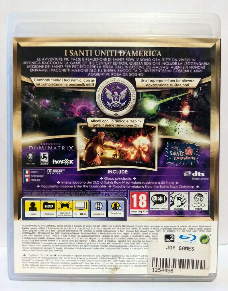 SAINTS ROW IV GAME OF THE CENTURY EDITION PS3 (versione italiana) (4633266454582)