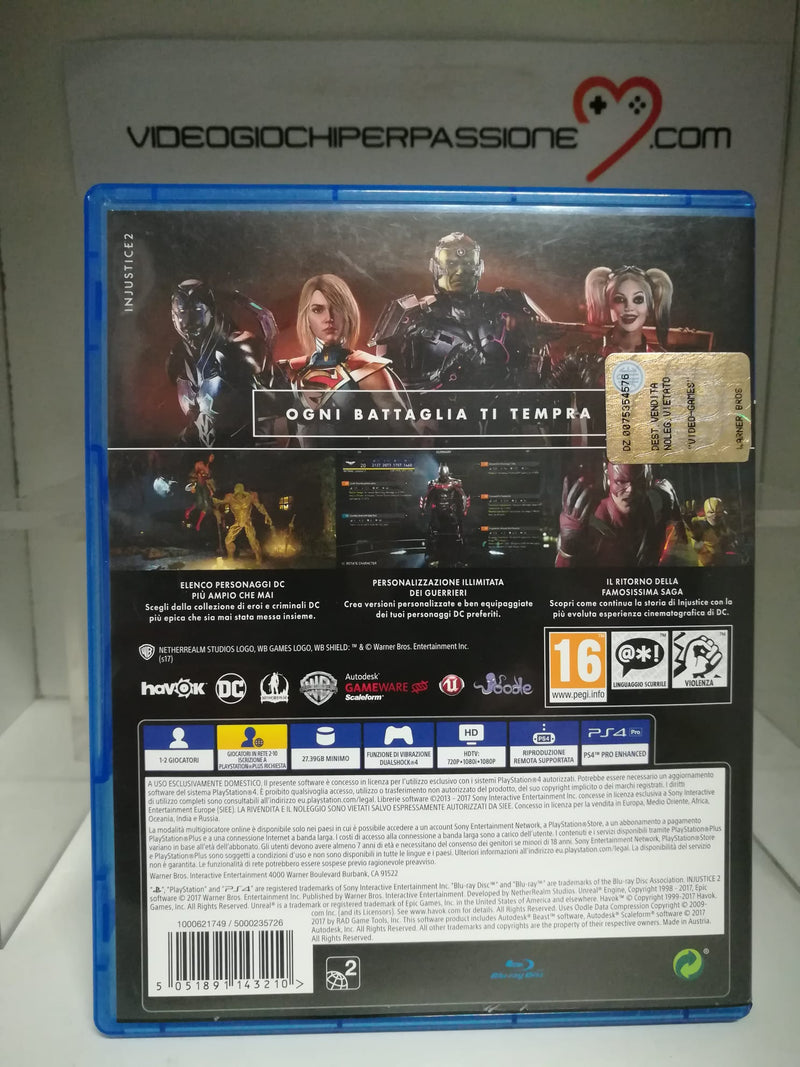 INJUSTICE 2 PS4 (usato garantito)(versione italiana) (6689917501494)