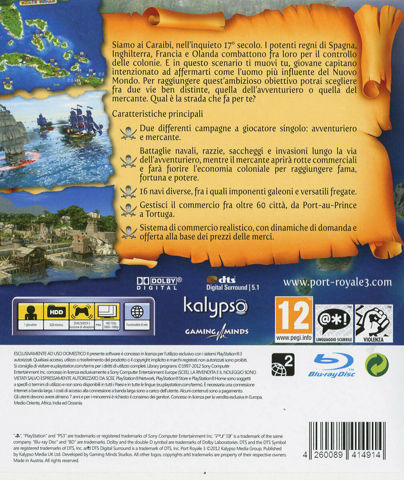 PORT ROYALE 3 PS3 (versione italiana) (4603167670326)
