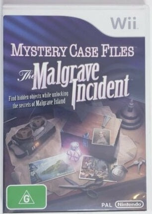 MYSTERY CASE FILES THE MALGRAVE INCIDENT NINTENDO WII EDIZIONE AUSTRALIANA (4554773233718)