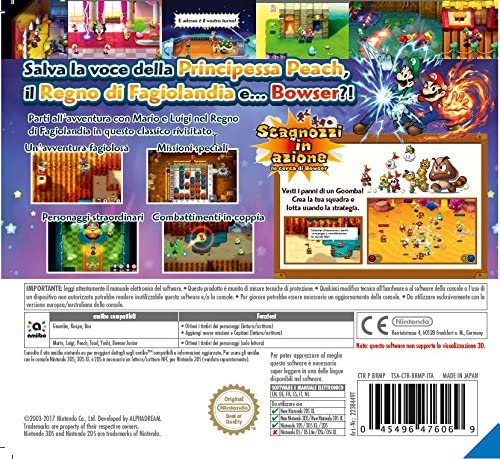 MARIO E LUIGI SUPERSTAR SAGA + SCAGNOZZI DI BOWSER nintendo 3DS VERSIONE ITA. (8046125809966)