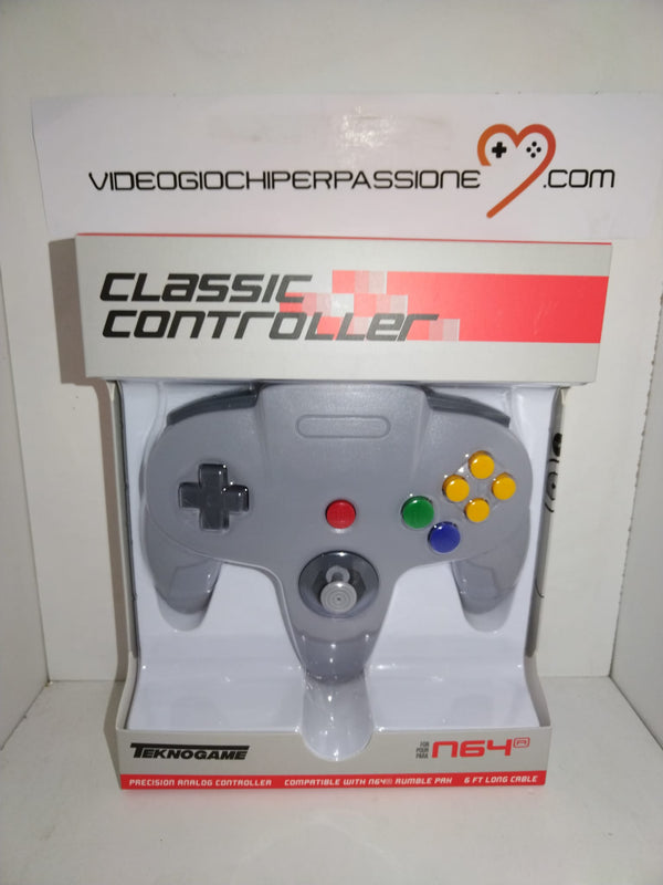Controller, Gamepad di Gioco cablata per N64 Controller Grey (8044572672302)