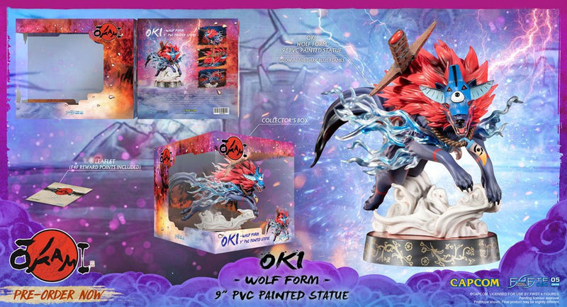 Okami PVC Statue Oki (Wolf Form) 21 cm  PRE-ORDER (6594043904054)