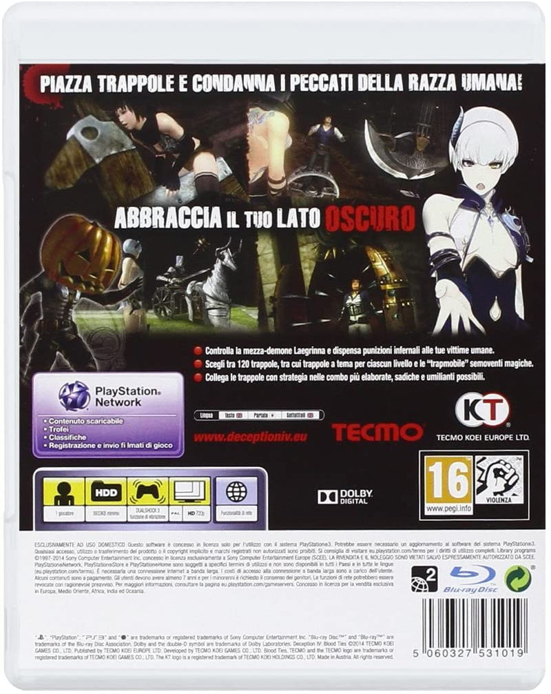 DECEPTION IV BLOOD TIES PLAYSTATION 3 EDIZIONE ITALIANA (4534094364726)