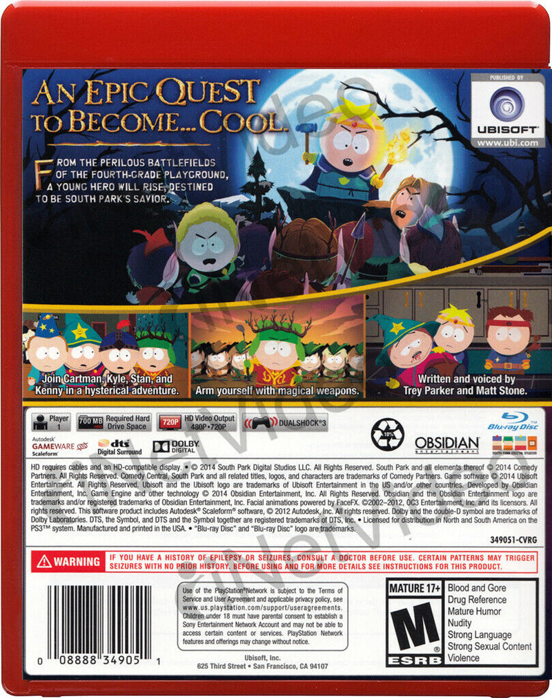 SOUTH PARK THE STICK OF TRUTH PS3 (versione americana) (4633432162358)