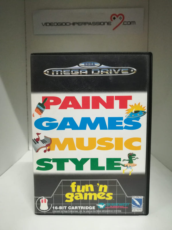 FUN'N GAMES   SEGA MEGA DRIVE  PAINT-GAMES-MUSIC-STYLE- (usato) (6668910133302)