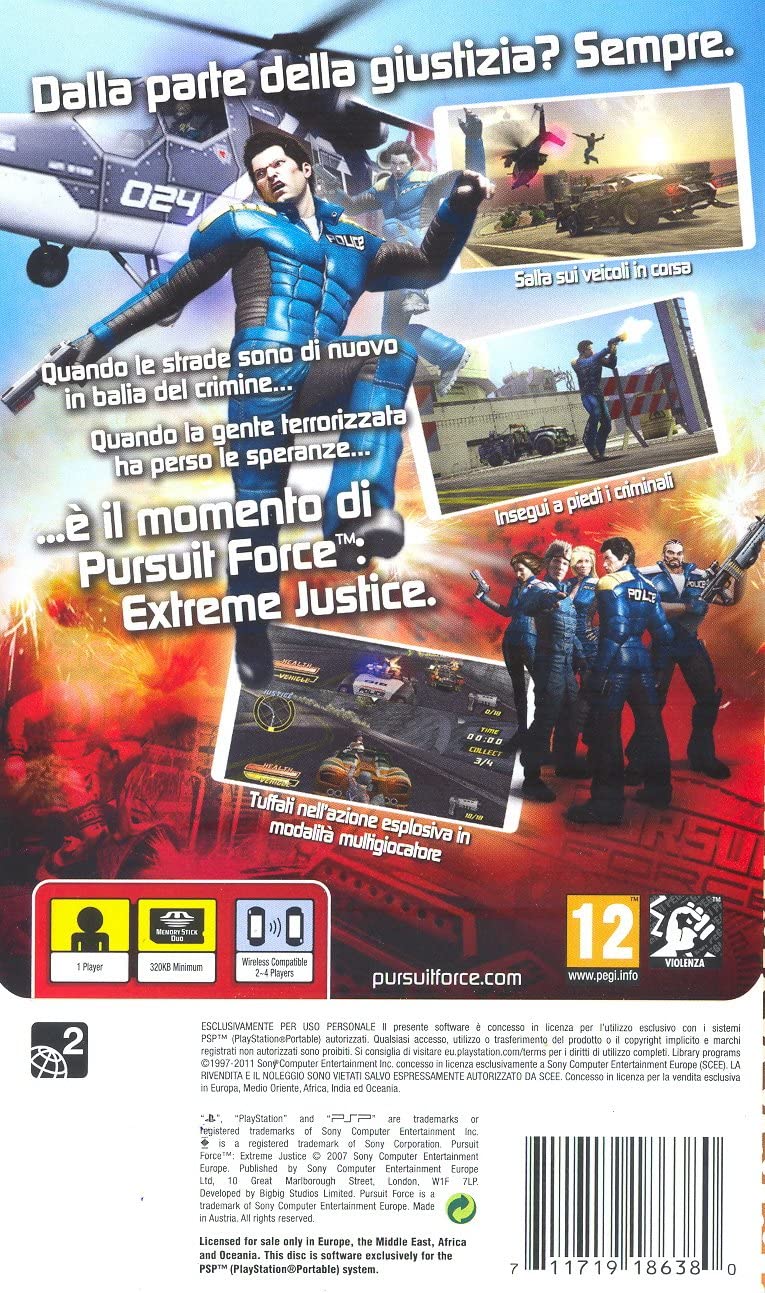 PURSUIT FORCE: EXTREME JUSTICE PSP (versione italiana) (4638384128054)