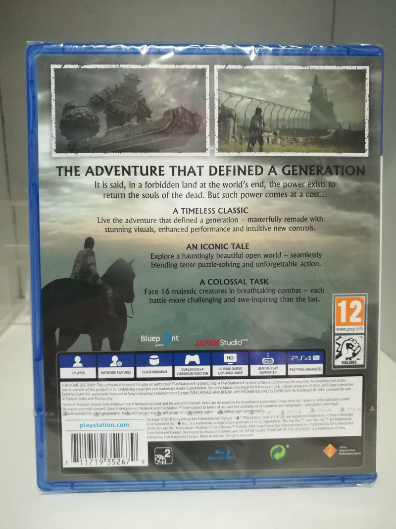 Shadow Of The Colossus Playstation 4 Edizione Europea [CON ITALIANO] (4912677552182)