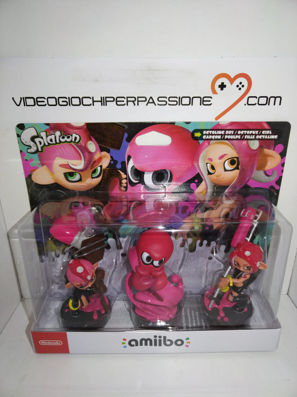 AMIIBO SPLATOON- Octoling Girl, Octoling Boy e Octoling Octopus - TRIPLE PACK (8111888498990)