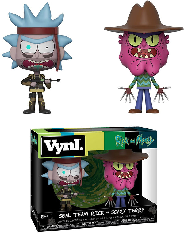 Funko Vinyl Rick & Morty 4" 2-Pack 1 Seal Team Rick + Scary Terry (6538186326070)