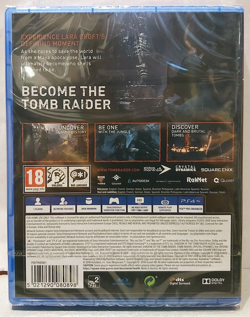SHADOW OF THE TOMB RAIDER PS4 (versione inglese) (4645652496438)