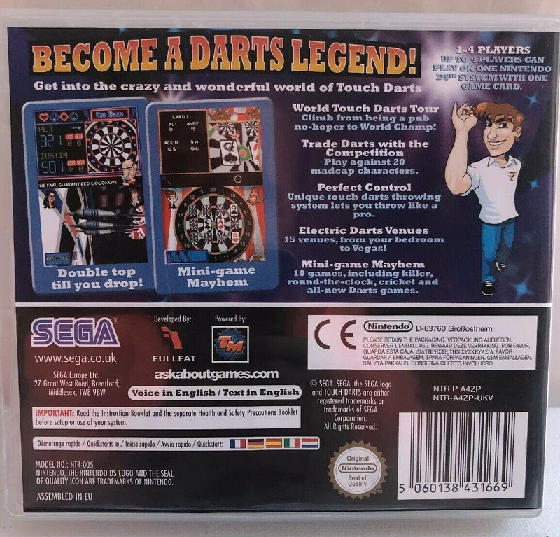 SEGA PRESENTS TOUCH DARTS NINTENDO DS (4636851863606)