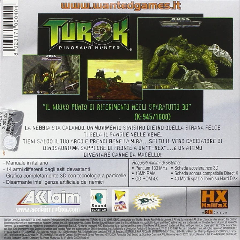 TUROK DINOSAUR HUNTER PC (gioco completo) (4672361431094)