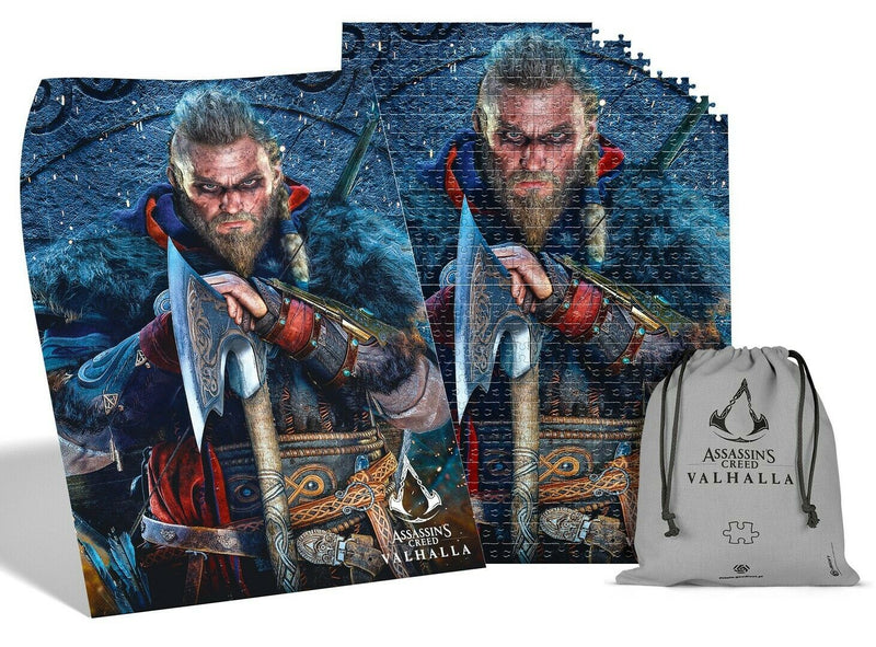 PUZZLE 1000 P.- ASSASSIN'S CREED VALHALLA +POSTER+BEG COTTONE (4763145240630)