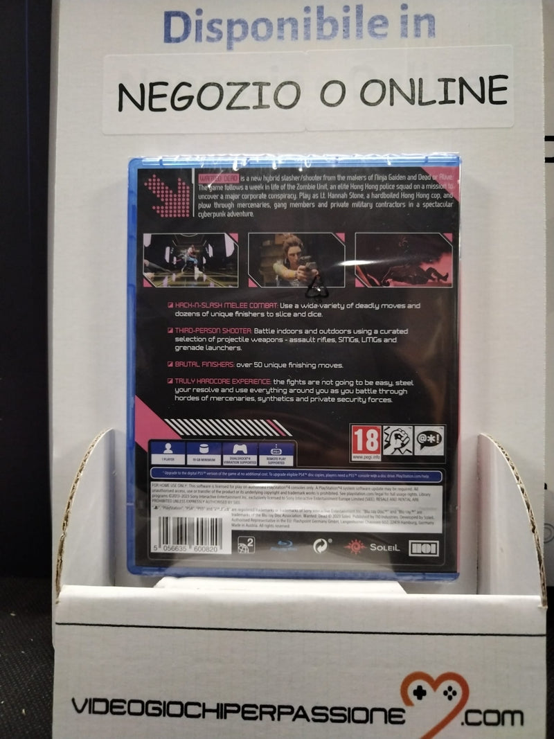 Wanted: Dead Playstation 4 Edizione Europea (8102289375534)