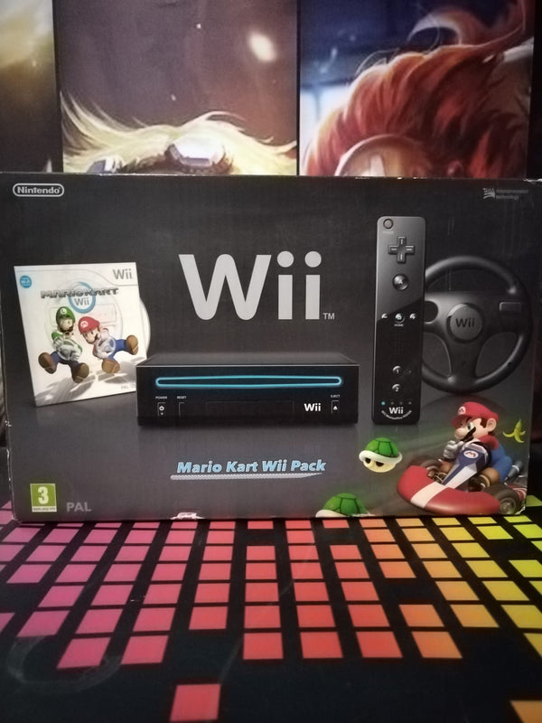 Nintendo Wii - Console Mario Kart Pack, Nera (Black)(usato garantito)(manca il gioco) (8141165986094)