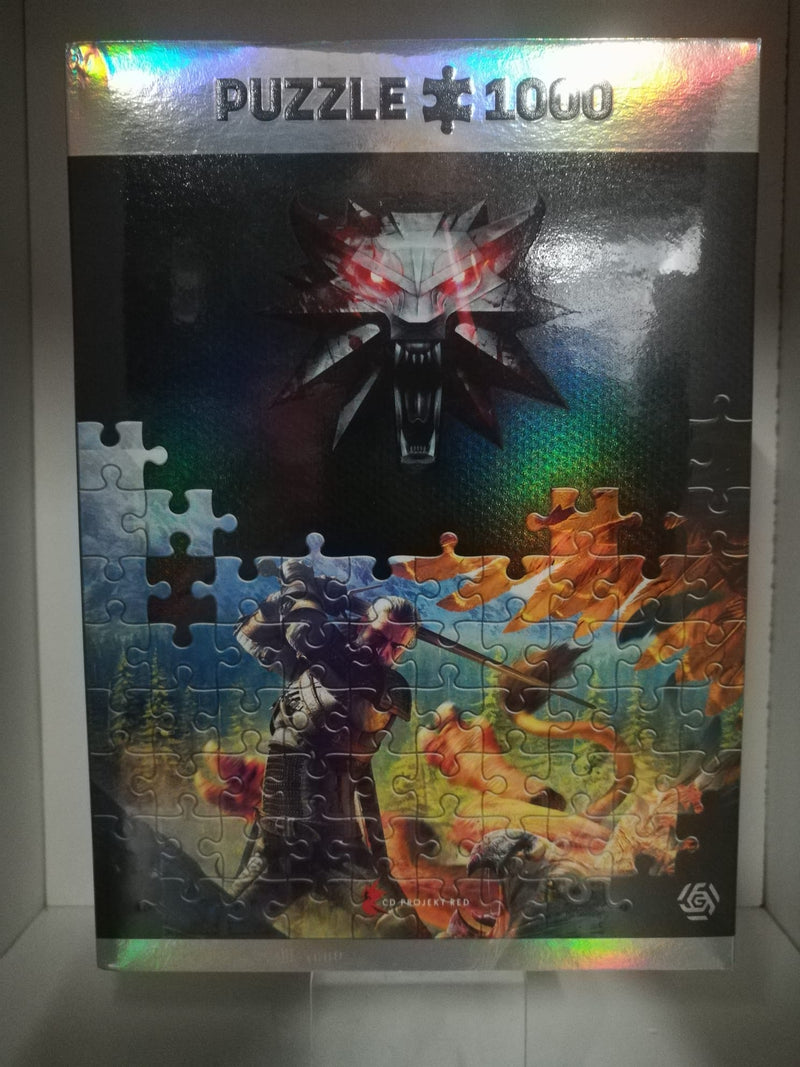 PUZZLE 1000 P. - THE WITCHER + POSTER+BEG COTTONE (4763166244918)