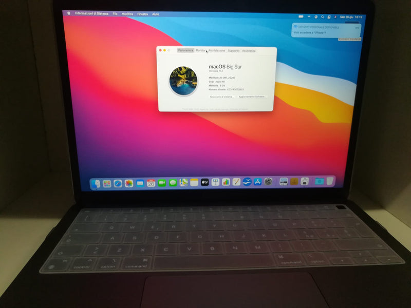 APPLE MACBOOK AIR 13" M1 8C. CPU / 8C. GPU 512GB SPACE GRAY MGN73T/A USATO CON GARANZIA + ACCESSORI (6601410314294)