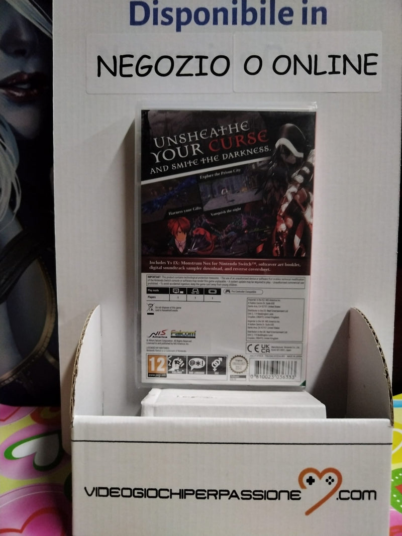Ys IX: Monstrum Nox - Pact Edition Nintendo Switch Edizione Europea (6583977836598)