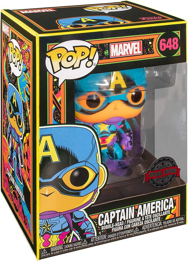 POP! FUNKO MARVEL CAPTAIN AMERICA BLACK LIGHT 648 (4912991600694)