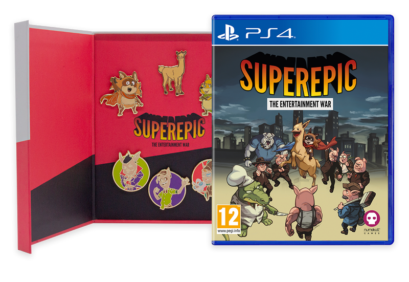 SuperEpic: The Entertainment War Badge Edition Playstation 4 Edizione Regno Unito (4636827484214)