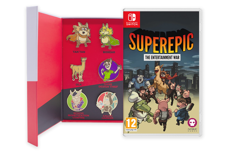 SuperEpic: The Entertainment War Badge Edition Nintendo Switch Edizione Regno Unito (4636663578678)