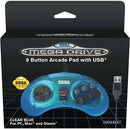 Retro-Bit SEGA MD 8-Button USB Blue  [PREORDINE] (8044557304110)