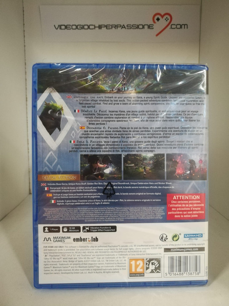 Kena: Bridge of Spirits - Deluxe Edition -  PlayStation 5 Edizione Europea (6634436919350)