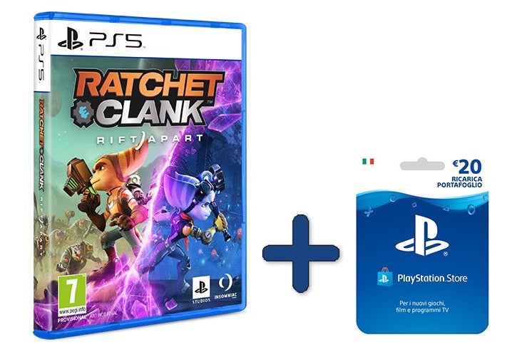 RATCHET & CLANK: Rift Apart Playstation 5 + € 20 Di Ricarica Portafoglio Edizione Italiana (6588242395190)