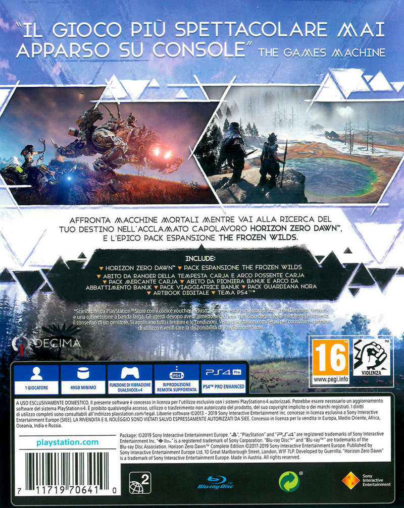 Horizon Zero Dawn: Complete Edition Playstation 4 Edizione Italiana PS Hits (4846243840054)