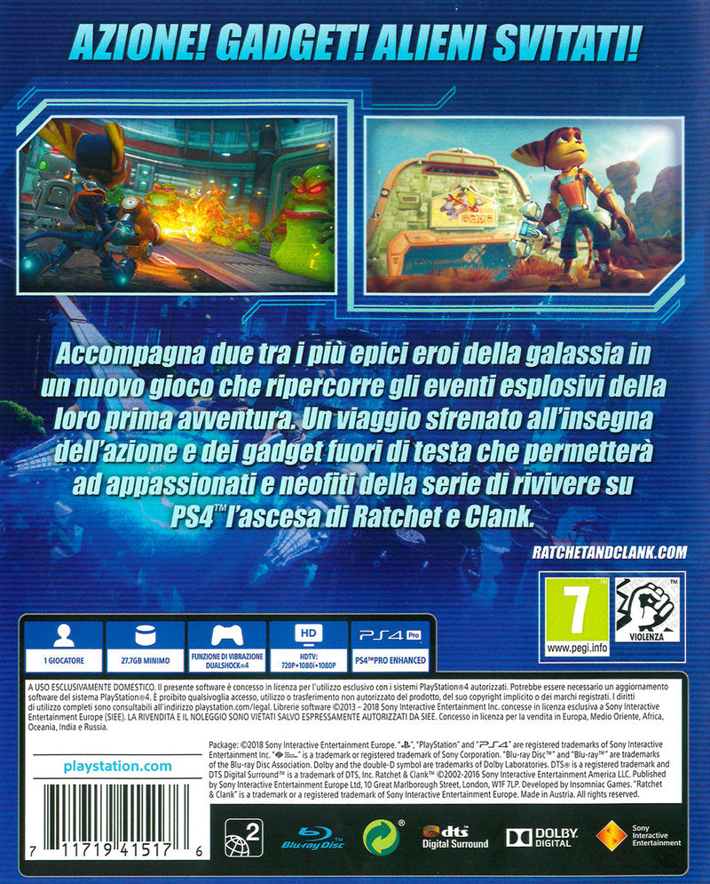 Ratchet & Clank Playstation 4 PS Hits Edizione Italiana (4846202421302)