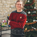 Maglione ufficiale di Star Trek 'Trek The Halls' rosso -  Ugly Sweater (8001172209966)