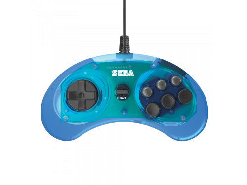 Retro-Bit SEGA MD 6-Button Pad Blue   [PREORDINE] (8045221413166)