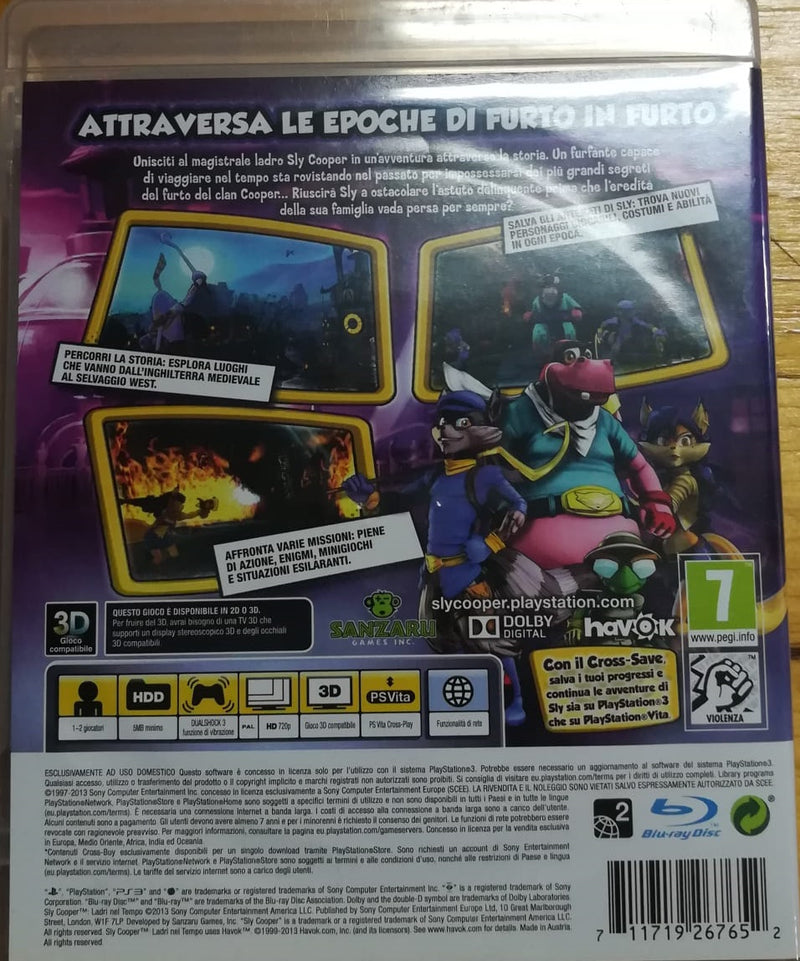 Sly Cooper Ladri Nel Tempo Playstation 3 Edizione Italiana (4722146377782)